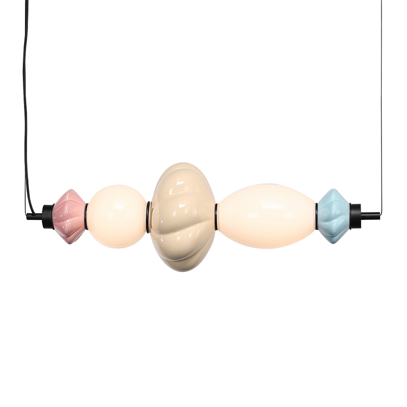 Подвесной светильник фигруный с керамическими элементами 18W LED Fragrant Light Зеленый Голубой Розовый в Барнауле | Loft Concept 