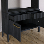 Стеллаж Primo с ящиками Черный дуб  варинант исполнения - 6 | Loft Concept в Барнауле