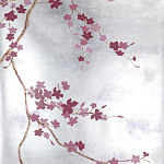 Обои ручная роспись Cherry Tree Special Colourway on Sterling Silver gilded paper варинант исполнения - 2 | Loft Concept в Барнауле