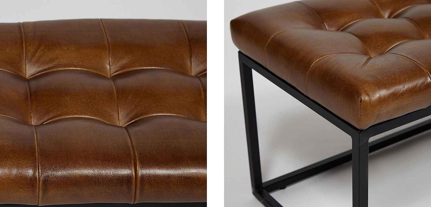 Банкетка Buffalo Leather Industrial Banquette Банкетка Buffalo Leather Industrial Banquette - Loft-Concept в Барнауле