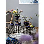 Ваза темно-синего цвета из фарфора с бронзовыми ручками в виде змей Высота 39 см Eden Garden porcelain and bronze варинант исполнения - 4 | Loft Concept в Барнауле