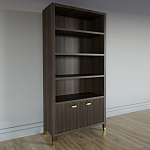 Книжный Стеллаж Elsa Dreams Walnut с задней стенкой варинант исполнения - 1 | Loft Concept в Барнауле