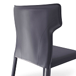 Стул серый из искуственной кожи на 4-х ножках Enigma Gray варинант исполнения - 2 | Loft Concept в Барнауле