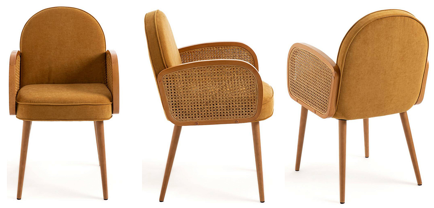 Стул Morten Wicker Mustard Chair Стул Morten Wicker Mustard Chair - Loft-Concept в Барнауле