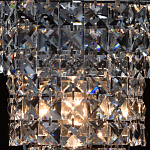 Бра настенное цвета хром с прозрачными квадратными хрустальными подвесками Crystal Regena варинант исполнения - 6 | Loft Concept в Барнауле