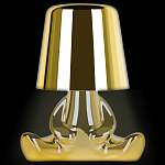 Настольная лампа фигурная золотого цвета с гладким абажуром Высота 16 см Sophia варинант исполнения - 1 | Loft Concept в Барнауле