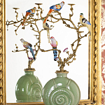 Фарфоровый подсвечник с бронзовым декором Eden Garden варинант исполнения - 5 | Loft Concept в Барнауле