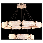 Люстра с 2-мя кольцами с текстурным природным рисунком IceFlame варинант исполнения - 5 | Loft Concept в Барнауле