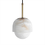 Подвесной светильник из белого алебастра Cryptocrystalline Stone варинант исполнения - 5 | Loft Concept в Барнауле