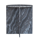 Столик кофейный с столешницей из черного мрамора Compact Black Marble Table варинант исполнения - 3 | Loft Concept в Барнауле