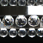 Люстра с тремя кольцами цвета хром и прозрачными хрустальными шарами по периметру Sacramento Transparent Balls Chandelier варинант исполнения - 6 | Loft Concept в Барнауле