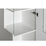 Шкаф-витрина белая с полками и стеклянной дверью Strict Lines варинант исполнения - 3 | Loft Concept в Барнауле