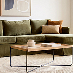 Журнальный стол с прямоугольной деревянной столешницей Urban Style Space варинант исполнения - 4 | Loft Concept в Барнауле