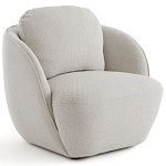 Полукруглое кресло из обивки меланж Halle Melange Armchair варинант исполнения - 2 | Loft Concept в Барнауле