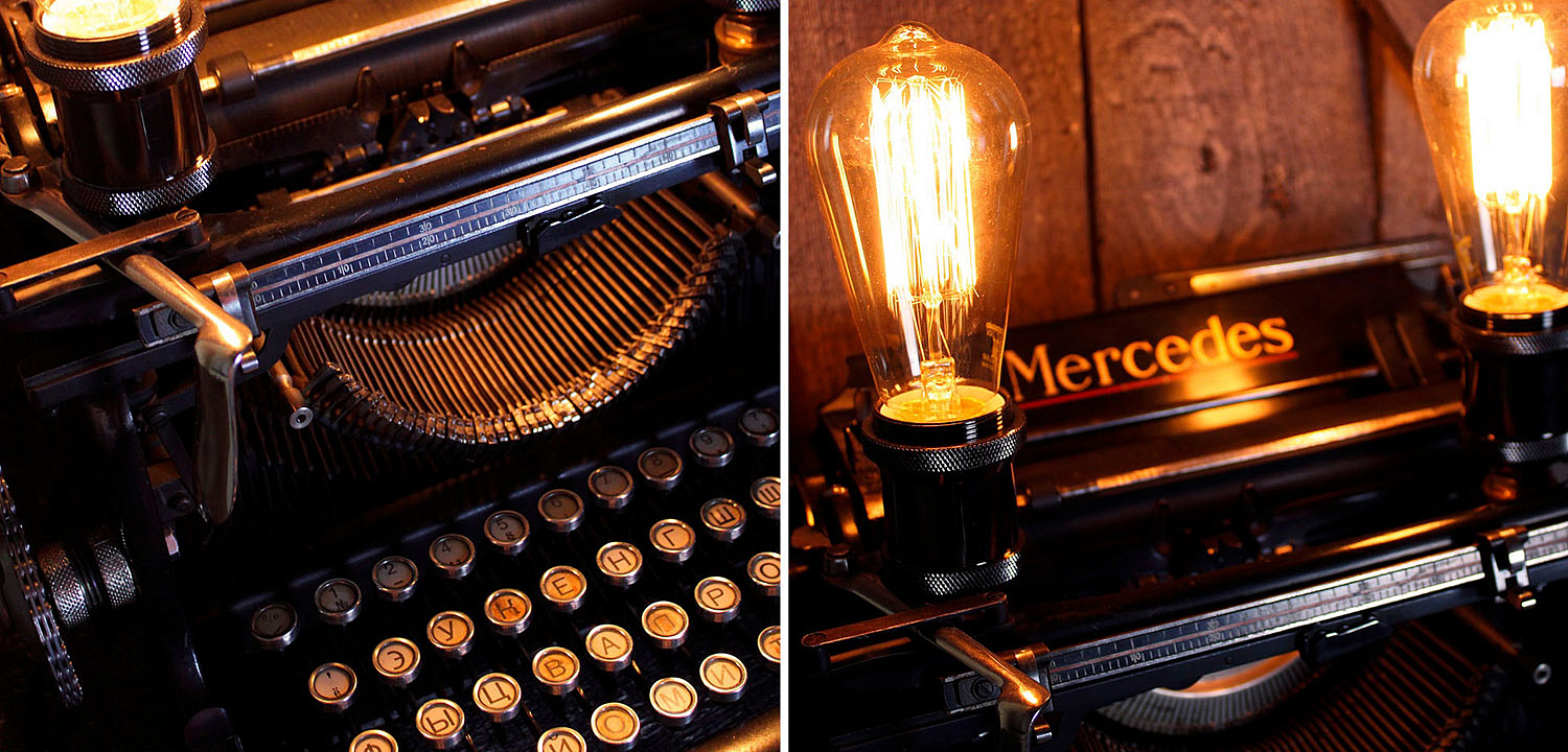 Настольная лампа Antique Typewriter Mercedes Настольная лампа Antique Typewriter Mercedes - Loft-Concept в Барнауле