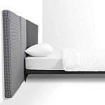 Кровать с большим мягким изголовьем Unity Dark Grey Bed варинант исполнения - 5 | Loft Concept в Барнауле