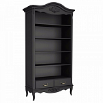 Стеллаж черный широкий из массива бука с 5-ю полками и 2-мя ящиками Black Provence варинант исполнения - 1 | Loft Concept в Барнауле