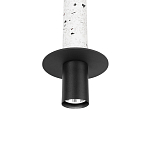 Подвесной светильник с узким цилиндрическим плафоном и черным металлическим декором Concrete Pipe варинант исполнения - 12 | Loft Concept в Барнауле