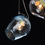 Люстра каскадная с 5-ю разноцветными стеклянными плафонами Kaleido варинант исполнения - 6 | Loft Concept в Барнауле