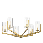 Люстра с 6-ю прозрачными цилиндрическими плафонами Kichler варинант исполнения - 1 | Loft Concept в Барнауле
