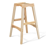 Барный стул со спинкой на 4-х деревянных ножках Голубой Велюр Ava Charm варинант исполнения - 3 | Loft Concept в Барнауле