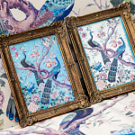 Постер в раме в стиле шинуазри Павлины на дереве Chinoiserie Imperial Garden Peacocks on a Tree Poster варинант исполнения - 3 | Loft Concept в Барнауле