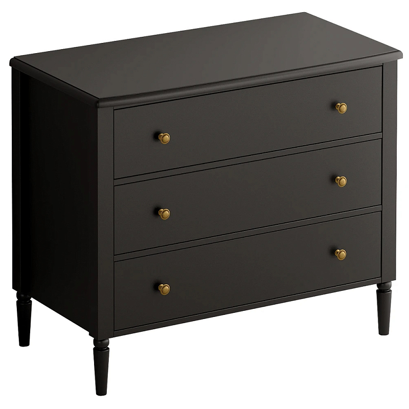 Комод с 3 ящиками Blues Black Черный в Барнауле | Loft Concept 