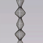 Торшер светодиодный с плетеным металлическим каркасом Metal Interweaving варинант исполнения - 2 | Loft Concept в Барнауле