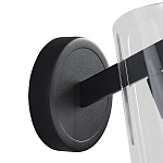 Бра конусообразной формы из прозрачного акрила и черной стали Glass Cylinder Black варинант исполнения - 3 | Loft Concept в Барнауле