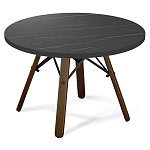 Стол журнальный c круглой столешницей на четырех коричневых ножках Charm Coffee Table варинант исполнения - 1 | Loft Concept в Барнауле