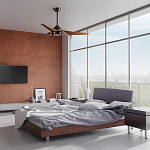 Потолочный вентилятор с тремя угловатыми лопастями Kichler варинант исполнения - 5 | Loft Concept в Барнауле