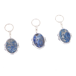 Зеркало брелок карманное двухстороннее из натурального камня Лазурит Stone Mirrors варинант исполнения - 4 | Loft Concept в Барнауле