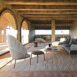 Дизайнерское уличное кресло с веревочной спинкой PETALO Armchair варинант исполнения - 7 | Loft Concept в Барнауле