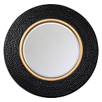 Зеркало в черной фактурной раме с золотым кантом Summon the Light варинант исполнения - 1 | Loft Concept в Барнауле