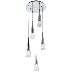 Люстра капли Acrylic Droplet Five Chrome Chandelier варинант исполнения - 1 | Loft Concept в Барнауле