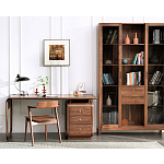 Стол рабочий округлой формы с 3-мя ящиками  Working Moonnut Table варинант исполнения - 1 | Loft Concept в Барнауле