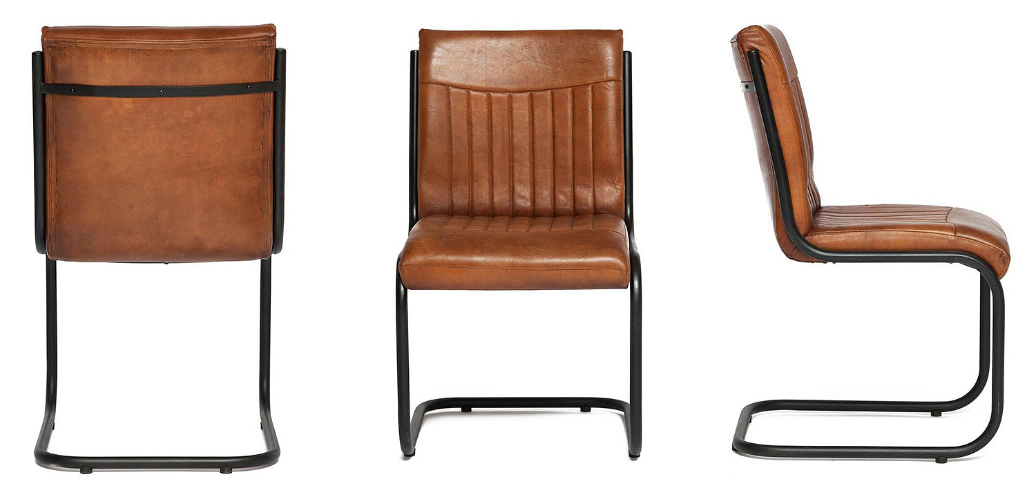 Стул из кожи буйвола Industrial leather chair Стул из кожи буйвола Industrial leather chair - Loft-Concept в Барнауле
