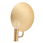 Бра с золотым круглым отражателем и открытой лампой Sun Glow Disc варинант исполнения - 2 | Loft Concept в Барнауле