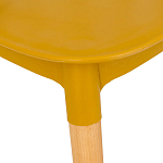 Пластиковый стул на ножках из массива бука Ferret Spiral Mustard варинант исполнения - 5 | Loft Concept в Барнауле