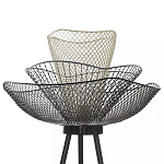 Торшер с трехъярусным плафоном из металлической сетки Metal Mesh Floor Lamp варинант исполнения - 5 | Loft Concept в Барнауле