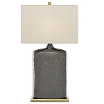 Настольная лампа керамическая с тканевым прямоугольным абажуром Flask варинант исполнения - 2 | Loft Concept в Барнауле