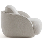 Полукруглое кресло из обивки меланж Halle Melange Armchair варинант исполнения - 5 | Loft Concept в Барнауле