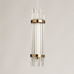 Подвесной светильник с цилиндром из прозрачных стеклянных трубок Nembus варинант исполнения - 3 | Loft Concept в Барнауле
