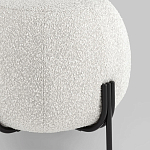 Пуф в ткани букле молочного цвета Pikelet варинант исполнения - 3 | Loft Concept в Барнауле