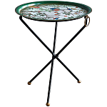 Круглый приставной столик складной Chinoiserie Blooming Garden Side Table варинант исполнения - 1 | Loft Concept в Барнауле