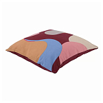 Подушка декоративная хлопковая с абстрактным принтом Elysian Flow Terra варинант исполнения - 1 | Loft Concept в Барнауле