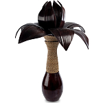 Настольная лампа черная INDONESIAN LAMPS варинант исполнения - 1 | Loft Concept в Барнауле