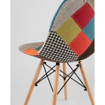Пластиковый стул на ножках из массива бука Eames Пэчворк варинант исполнения - 3 | Loft Concept в Барнауле