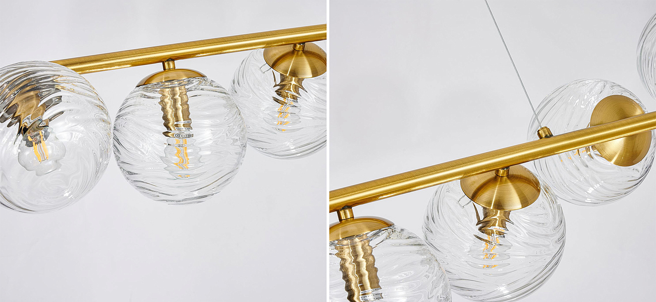 Люстра Perforated Glass Bubbles 8 ламп Люстра Perforated Glass Bubbles 8 ламп - Loft-Concept в Барнауле
