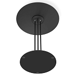 Стол журнальный с круглой столешницей из стекла Gray and Gold Marble варинант исполнения - 6 | Loft Concept в Барнауле